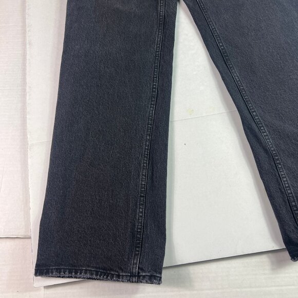 Abercrombie Fitch Jeans Women's 28x30* Low Rise Baggy Black Faded Denim Tag 25R - Picture 7 of 16